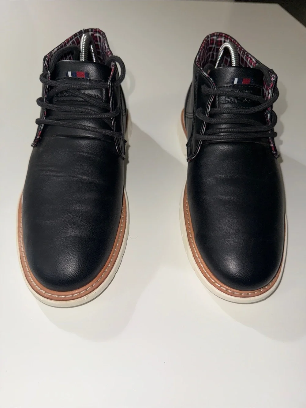 BEN SHERMAN BLACK DRESS SHOES SHORT BOOTS CHUKKA BOOTS MENS ANKLE BOOTS Sz 7.5